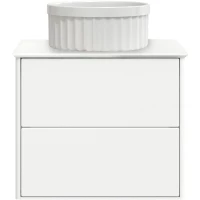 Тумба под раковину Belux Джаз НП 60-02 4810924283122 62 см, подвесная, со столешницей, белый глянец