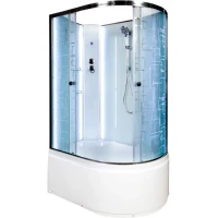 Душевая кабина 110x80x208 см Deto EM4511LNLED матовое с прозрачным узором