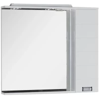 Зеркальный шкаф 98,6x87 см с подсветкой белый Aquanet Сити 00170566