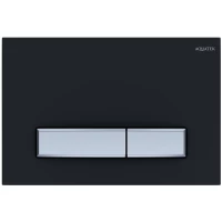 Кнопка смыва Aquatek Slim KDI-0000026 для инсталляции, черный матовый/никель
