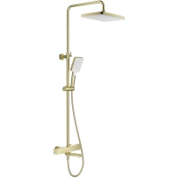 Душевая система Splenka S224.26.03 320x210 мм, с термостатом, золотой матовый
