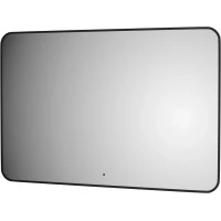 Зеркало Defesto Aura DF 2970RH 120x80 см, с LED-подсветкой, сенсорным выключателем, диммером, черный матовый