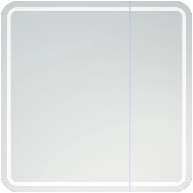 шкаф зеркало corozo алабама 80 универсальное белое sd 00000902 Зеркальный шкаф 80x80 см белый матовый Corozo Алабама SD-00000902