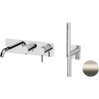 Смеситель для ванны Remer Metrica MC53D2XV встраиваемый, с душевым гарнитуром, нержавеющая сталь