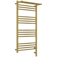 Полотенцесушитель электрический 1000x500 состаренная латунь МЭМ правый Сунержа Богема с полкой 3.0 051-5807-1050