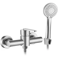 Смеситель для душа Rea Ontario REA-B5502 с душевым гарнитуром, никель матовый