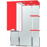 Изображение товара зеркальный шкаф 75x100,3 см красный глянец/белый глянец l bellezza эйфория 4619113002038