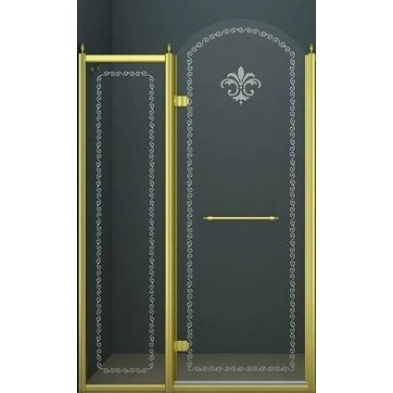 Душевая дверь распашная Cezares Retro 120 см прозрачное c матовым узором RETRO-A-B-12-120-CP-G-L