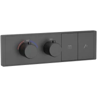 Термостат для ванны Wonzon & Woghand WW-INF162A-GM встраиваемый, темный графит матовый