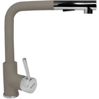 Смеситель для кухни Longran Impact LM2182 - 54 с выдвижным изливом, трюфель