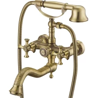 Смеситель для ванны Zorg Antic A 7000W-BR с душевым гарнитуром, бронза