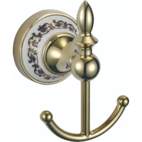 Крючок Savol 68B S-06854B двойной, для ванны, золотой