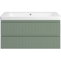 Тумба под раковину Brevita Victory VIC-09105-0802Я 101 см, подвесная, зеленый матовый