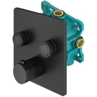 Термостат для ванны Plumberia Selection PSBOX KITPSB2902NO встраиваемый, черный матовый