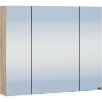 Зеркальный шкаф Санта Марс 700417 80x65 см L, дуб янтарный