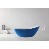 Акриловая ванна Abber AB9233DB 183,5x78,5 см, отдельностоящая, синий