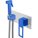 Изображение товара гигиенический душ boheme q 147-cruw со смесителем, хром/синий