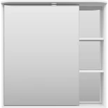 Изображение товара зеркальный шкаф misty венера п-внр04080-01свл 80x80 см l, с подсветкой, выключателем, белый глянец