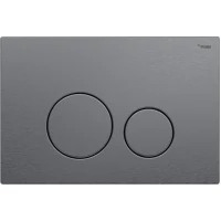 Кнопка смыва Рехау Nova Orb Steel 19102621001 для инсталляции, графит матовый