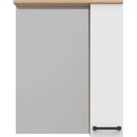 Зеркальный шкаф Misty Крафт П-Кра-02060-011П 60,4x75,2 см R, белый глянец/дуб крафт золотой