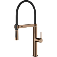 Смеситель для кухни WasserKRAFT A8897 с гибким изливом, сенсорный, розовое золото