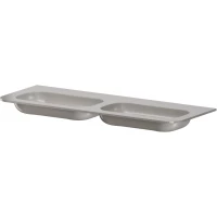 Раковина Armadi Art Voi Stonefinish Stonegrey 786-140-SF-SG без отв. 142,5x52 см, накладная, светло-серый камень матовый