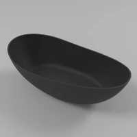 Ванна из литьевого мрамора Whitecross Ruby 0202.165075.201 165x75 см, отдельностоящая, черный матовый