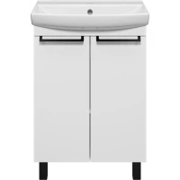 Тумба под раковину Misty Клермонт Э-Кле01060-012 56 см, напольная, белый матовый
