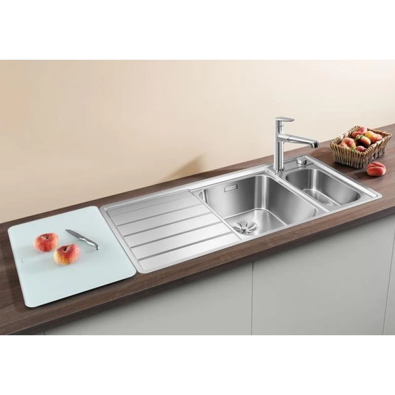 Кухонная мойка Blanco Axis III 6S-IF InFino зеркальная полированная сталь 522104