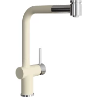 Смеситель для кухни Florentina Палермо 317.08H.1223.202 с выдвижным изливом, нержавеющая сталь/шампань