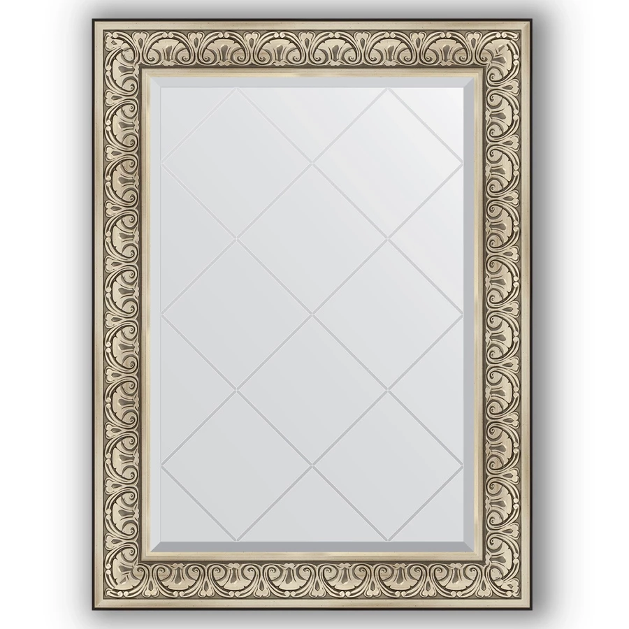 Зеркало 80x107 см барокко серебро Evoform Exclusive-G BY 4209