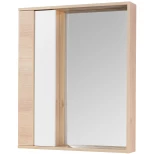 Изображение товара зеркальный шкаф 60x85,2 см белый глянец/дуб эврика акватон бостон 1a240202bn010