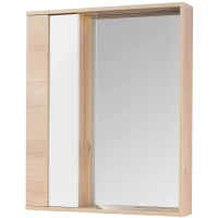 Зеркальный шкаф 60x85,2 см белый глянец/дуб эврика Акватон Бостон 1A240202BN010