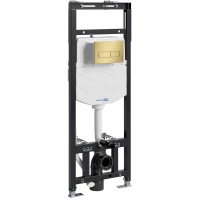 Инсталляция для унитаза WasserKRAFT Alme 15 15TLT.010.ME.MG03 с кнопкой смыва, золотой матовый
