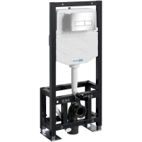 Инсталляция для унитаза WasserKRAFT Dill 61 61TLT.010.ME.CH03 с кнопкой смыва, хром