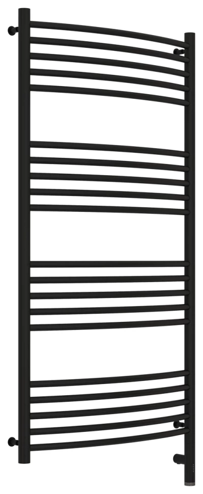 

Полотенцесушитель электрический 1200x600 черный матовый МЭМ правый, перемычка выгнутая Сунержа Богема 3.0 31-5803-1260