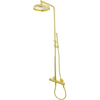 Душевая система Migliore Velvet Lux 36485 208 мм, со смесителем, золотой
