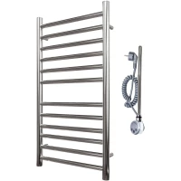 Полотенцесушитель электрический Point Аврора Премиум П12 PN10148SE 800x432, ТЭН левый/правый, хром