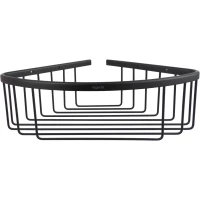 Полка для ванной Aquatek Вега AQ4006MB 18,5x18,5 см, угловая, черный матовый