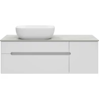 Тумба под раковину Misty Роял П-Роя-01120-011П2Я 118,5 см, подвесная, белый матовый