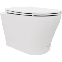 Унитаз подвесной Ceruttispa Adige Aria CT9245 безободковый, с сиденьем микролифт, белый матовый