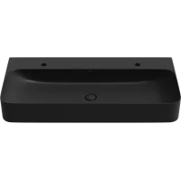 Раковина-чаша Wellsee Clermont 302619000 100x47 см, накладная, подвесная, черный матовый, с донным клапаном в цвете черный матовый