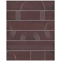 Панно Мажорель бордовый глянцевый (из 6 частей 6x28,5) 36x28,5