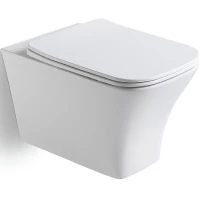 Унитаз подвесной Black & White 723W00 безободковый, с сиденьем микролифт, белый