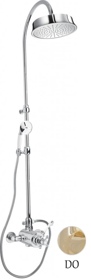 

Душевая колонна с термостатическим смесителем золото 24 карат, ручка белая Cezares Margot MARGOT-CD-T-03/24-Bi