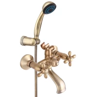 Смеситель для ванны Rubineta Venezia-1 V-1 Cross (Br) V10S96