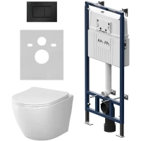 Комплект подвесной унитаз Am.Pm Like + система инсталляции Am.Pm MasterFit Pro C S IS100238.801900