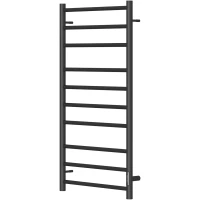 Полотенцесушитель электрический Point Аврора П10 PN10850B 1000x532, диммер правый, черный матовый