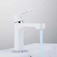 Смеситель для раковины Gappo G1002-8 хром/белый