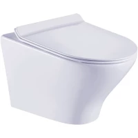 Унитаз подвесной Esbano Aster ESUPASTEW безободковый, с сиденьем микролифт, белый